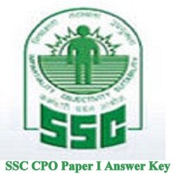 SSC CPO Results 2018 Paper I Answer Key, Cut Off SC ST Gen OBC