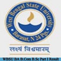WBSU Part 1 Result 2019 ~BA SC BCOM BBA Hons 1st Year Marksheet