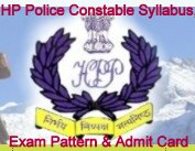 HP Police Constable Syllabus & Admit Card Download 2018 Exam Date & Pattern