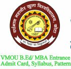 VMOU B.Ed Entrance Exam Pattern 2019 Download MBA Admit Card, Syllabus