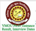 VMOU Pre Ph.D Entrance Result 2019 Interview Dates, Merit List