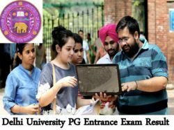 Delhi University PG Entrance Exam Results 2018 DU Merit List