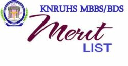 KNRUHS Merit List 2019 Released Date