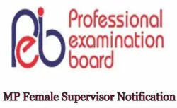 MP Female Supervisor Notification 2019 Paryavekshak Jobs, Apply Online