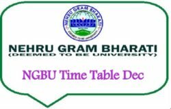 NGBU Time Table 2019 December 1st 3rd 5th Sem Exam UG PG Hall Ticket