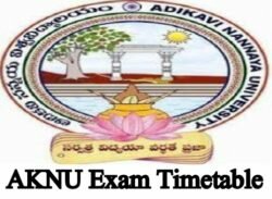 AKNU Exam Date Sheet 2 4 6 Sem 2019 Hall Ticket Adikavi Nannaya University Time Table