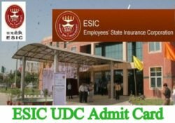 ESIC UDC Admit Card 2019 Exam Pattern, Syllabus