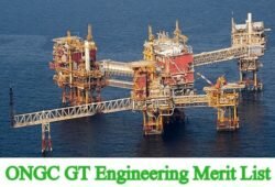ONGC GT Engineering Interview Merit List 2019 Result